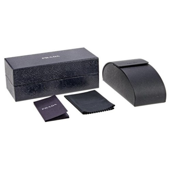 Prada Square Sunglasses 0PR01Z 1AB06T Black Frame Grey Lenses Gradient - Picture 4 of 4